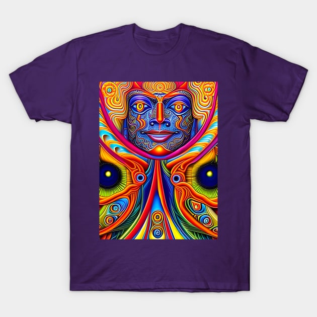 Dosed in the Machine (9) - Trippy Psychedelic Art T-Shirt by TheThirdEye